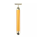 Barra de Beleza Ouro 24K Massageador Facial Elétrico Vibratório