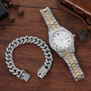 Relógio Diamante feminino de pulso luxo strass unisex